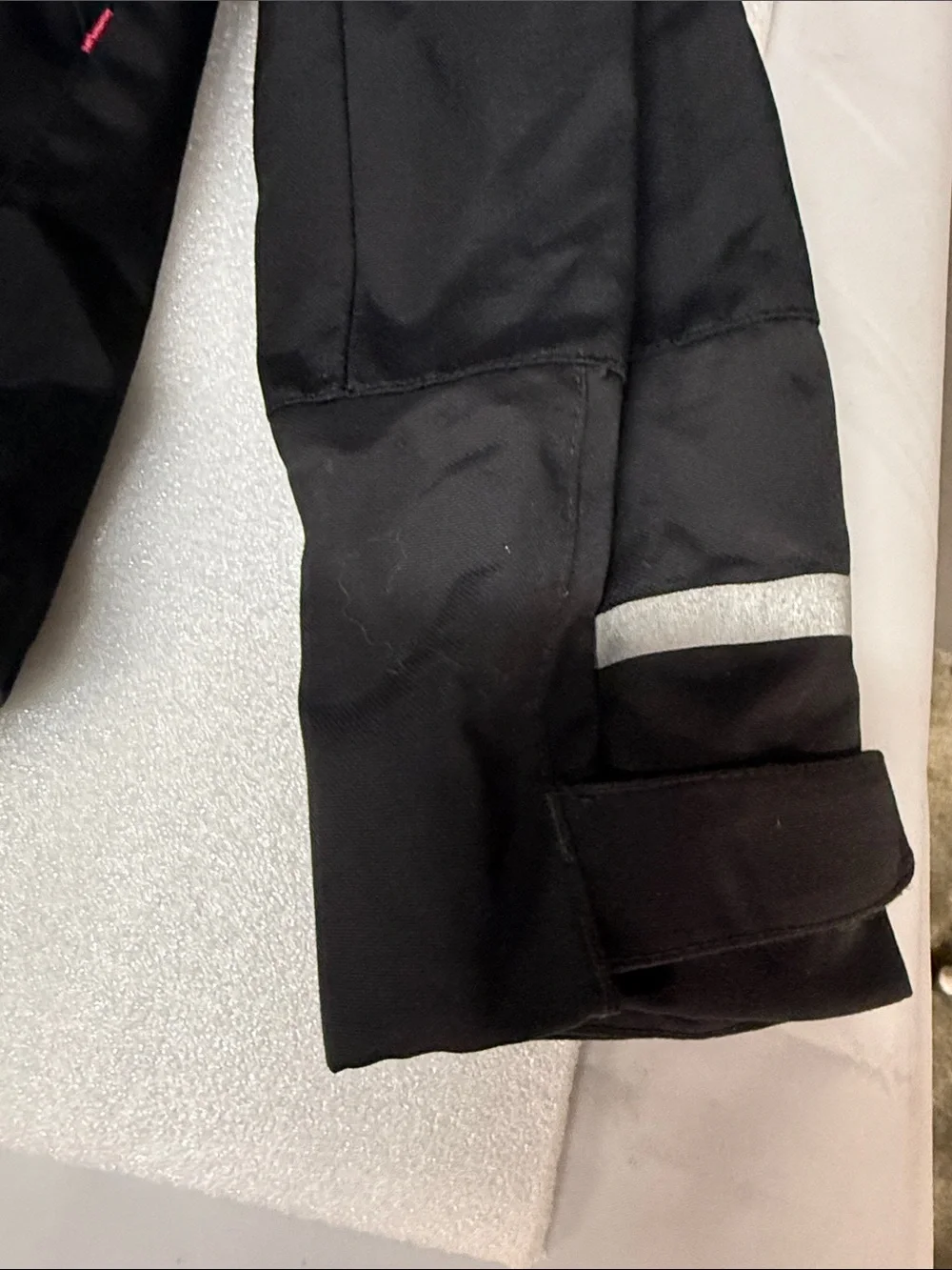 Helly Hansen Black Ski Jacket with Pink and White Accents